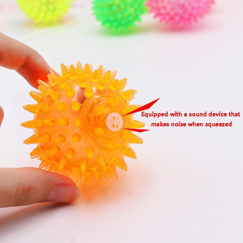 Squeaky Dog Toy Ball, 5 Counts/Set Colorful Dog Chew Toy Ball, Interactive Dog Toy Ball, Pet Chew Toy Ball, Indoor and Outdoor Fun Toy Ball for Dogs, Christmas Gift
