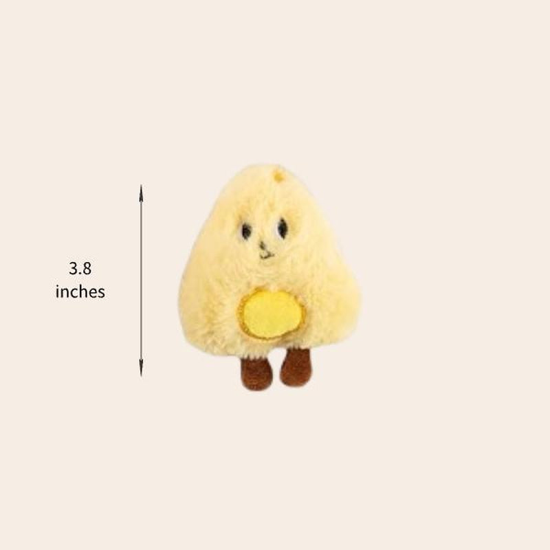 BB Sound Pet Toy 5 Pack Plush Toys for Indoor Cats and Small Dogs, Mini Fruit and Food Catnip Toys Catrobot Toy