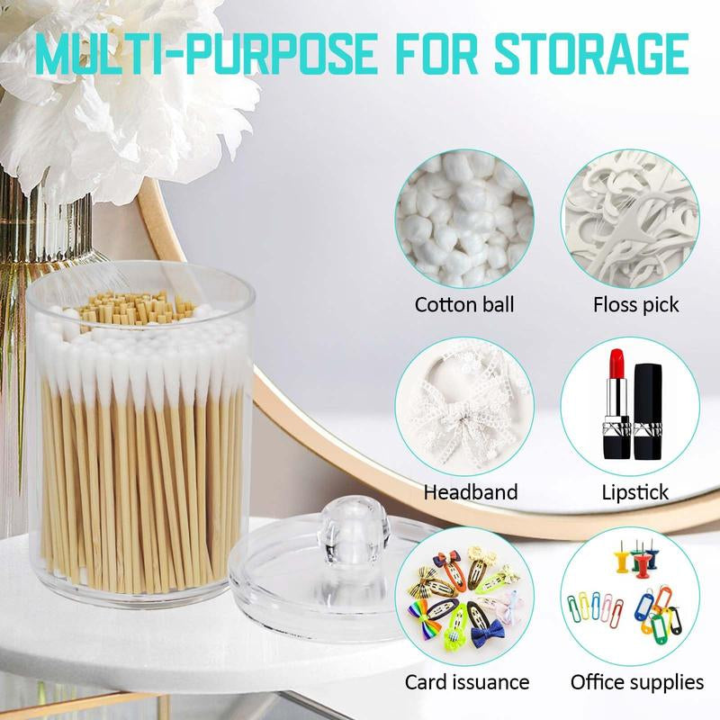 Eco-Friendly Bamboo Cotton Swabs for Cats & Daily Beauty Care – 200 Biodegradable Q Tips with Holder Daily Gentle Dog Ear Extra Large Natural Dog Large Wooden