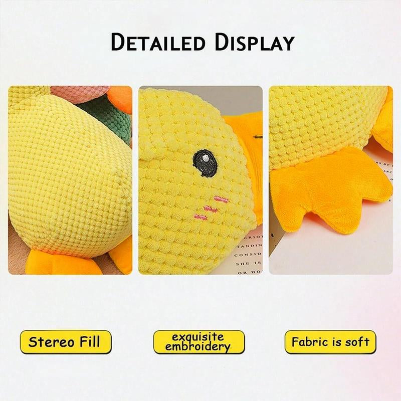 Cute Duck Design Pet Plush Toy, 1 Count Pet Chew Toy for Christmas Gift, Interactive Dog Toy, Pet Teething Toy, Dog & Cat Accessories