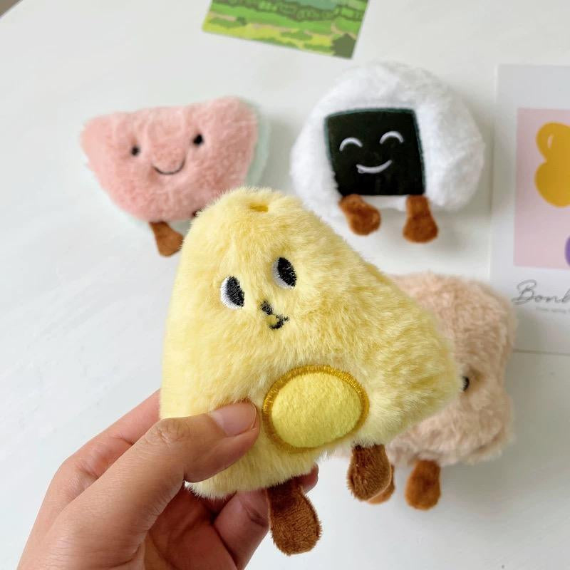 BB Sound Pet Toy 5 Pack Plush Toys for Indoor Cats and Small Dogs, Mini Fruit and Food Catnip Toys Catrobot Toy