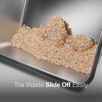 2 Pcs Odor Free Stainless Steel Cat Litter Box with 6“ High Wall Side Easy Clean Long Lasting Durable Modern Cat Toilet Cat Litter Basin Pet Supplies