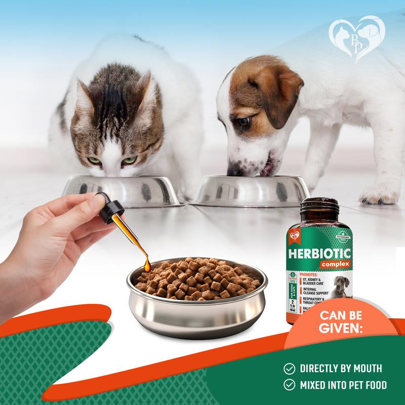 Natural Herbal Kennel Cough Relief & Urinary Tract Support for Cats and Dogs