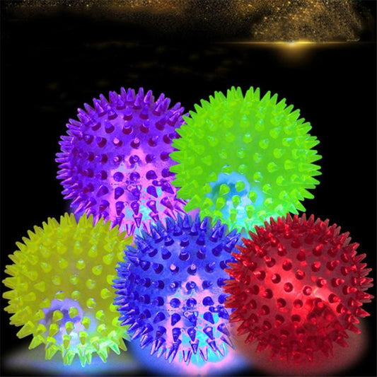 Squeaky Dog Toy Ball, 5 Counts/Set Colorful Dog Chew Toy Ball, Interactive Dog Toy Ball, Pet Chew Toy Ball, Indoor and Outdoor Fun Toy Ball for Dogs, Christmas Gift