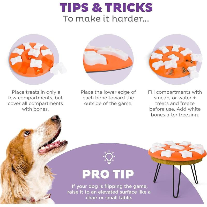 Nina Ottosson Dog Smart Dog Puzzle Interactive Treat Puzzle Dog Enrichment Dog Toy, Level 1 Beginner, Orange