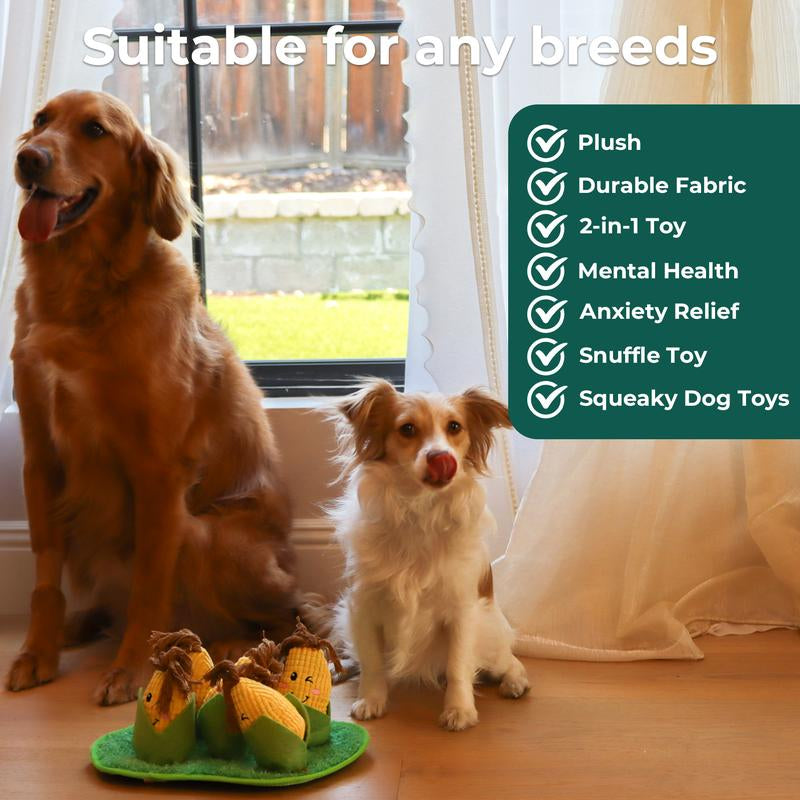 Corn-Sniff Dog Food Toys, Pet Sniff Feeding Toys, Interactive Dog Puzzle Toys for Training & Stress Relief, Pet Suppliess