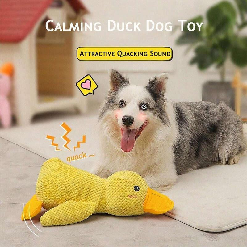 Cute Duck Design Pet Plush Toy, 1 Count Pet Chew Toy for Christmas Gift, Interactive Dog Toy, Pet Teething Toy, Dog & Cat Accessories