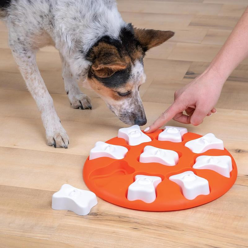 Nina Ottosson Dog Smart Dog Puzzle Interactive Treat Puzzle Dog Enrichment Dog Toy, Level 1 Beginner, Orange