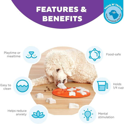 Nina Ottosson Dog Smart Dog Puzzle Interactive Treat Puzzle Dog Enrichment Dog Toy, Level 1 Beginner, Orange