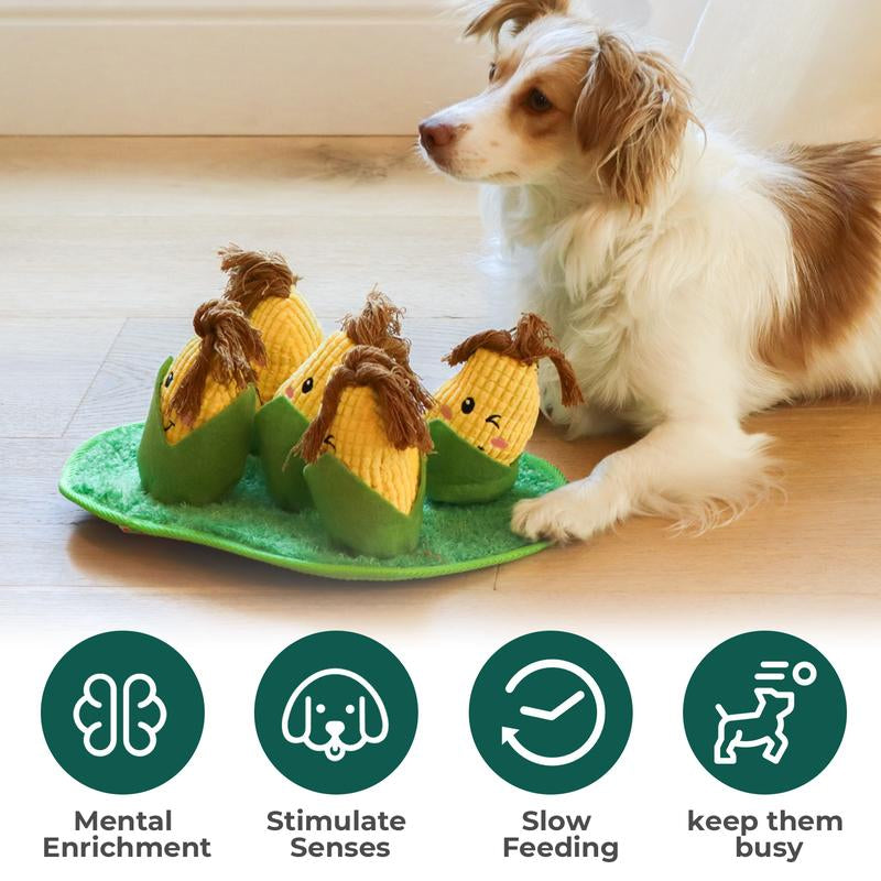 Corn-Sniff Dog Food Toys, Pet Sniff Feeding Toys, Interactive Dog Puzzle Toys for Training & Stress Relief, Pet Suppliess