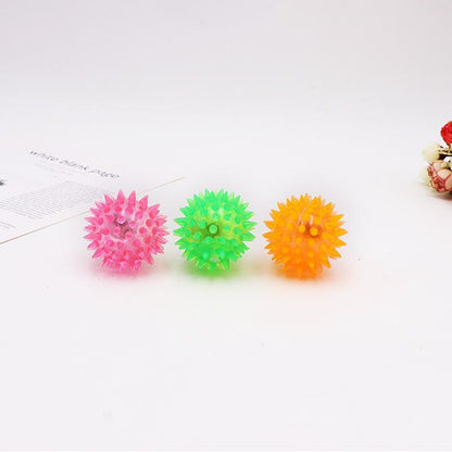 Squeaky Dog Toy Ball, 5 Counts/Set Colorful Dog Chew Toy Ball, Interactive Dog Toy Ball, Pet Chew Toy Ball, Indoor and Outdoor Fun Toy Ball for Dogs, Christmas Gift