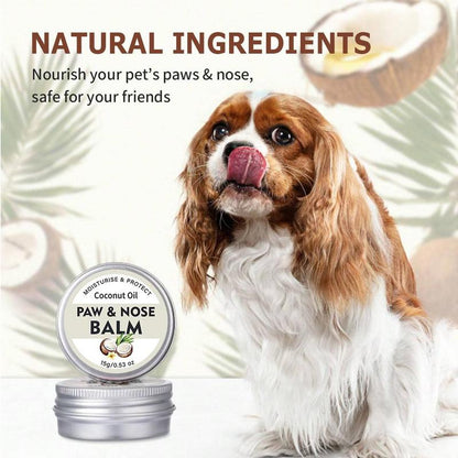 Coconut Oil Pet Paw & Nose Balm, 1 Count Natural Formula Moisturizing Pet Paw & Nose Care Balm, Pet Grooming Supplies, Pet Products, Puppy Essentials