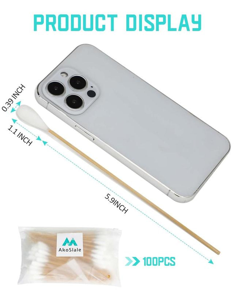 7 Inch Large Q Tips for Dog Ear Cleaning – 100 Biodegradable Bamboo Cotton Swabs for Pets & Precision Cleaning Large Cotton Dog Ear Extra Large Natural Dog Natural Dog