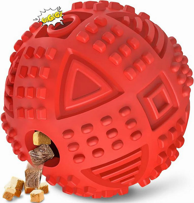 Dog Balls Treat Dispensing Dog Toys, Dog Toys for Aggressive Chewers Large Breed, Nearly Indestructible Squeaky Dog Chew Toys for Large Dogs, Natural Rubber Dog Puzzle Toys