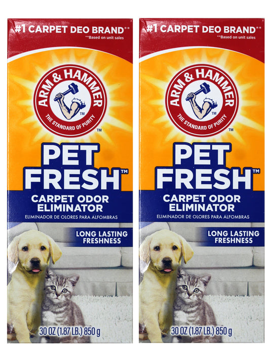 Arm and Hammer Pet Fresh Carpet Odor Eliminator plus Oxi Clean Dirt Fighters, 30 Ounce Pack of 2, 60 Ounce Total