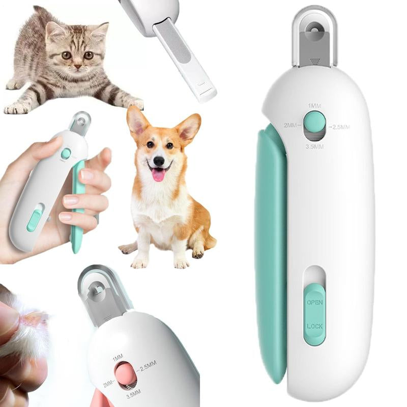 2025 New Cat Nail Clipper, Portable Cat Claw Cutter for Kitten, Adjustable Cat Nail Trimmer with Clipping Debris Storage, Hidden Nail File, round Hole Blade, Ideal for Injury-Free Grooming Tool for Small Pets