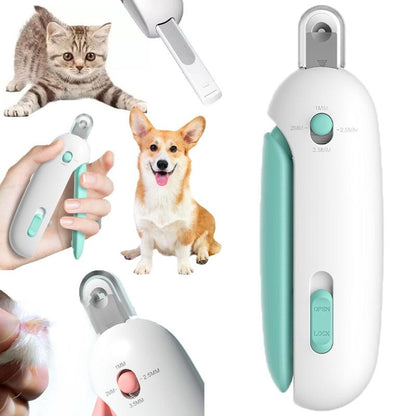 2025 New Cat Nail Clipper, Portable Cat Claw Cutter for Kitten, Adjustable Cat Nail Trimmer with Clipping Debris Storage, Hidden Nail File, round Hole Blade, Ideal for Injury-Free Grooming Tool for Small Pets