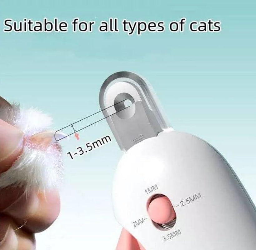 2025 New Cat Nail Clipper, Portable Cat Claw Cutter for Kitten, Adjustable Cat Nail Trimmer with Clipping Debris Storage, Hidden Nail File, round Hole Blade, Ideal for Injury-Free Grooming Tool for Small Pets