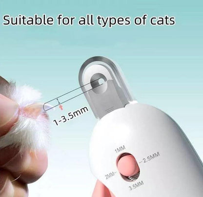 2025 New Cat Nail Clipper, Portable Cat Claw Cutter for Kitten, Adjustable Cat Nail Trimmer with Clipping Debris Storage, Hidden Nail File, round Hole Blade, Ideal for Injury-Free Grooming Tool for Small Pets