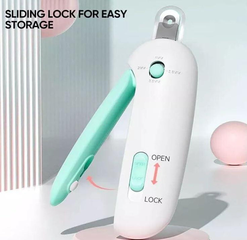 2025 New Cat Nail Clipper, Portable Cat Claw Cutter for Kitten, Adjustable Cat Nail Trimmer with Clipping Debris Storage, Hidden Nail File, round Hole Blade, Ideal for Injury-Free Grooming Tool for Small Pets