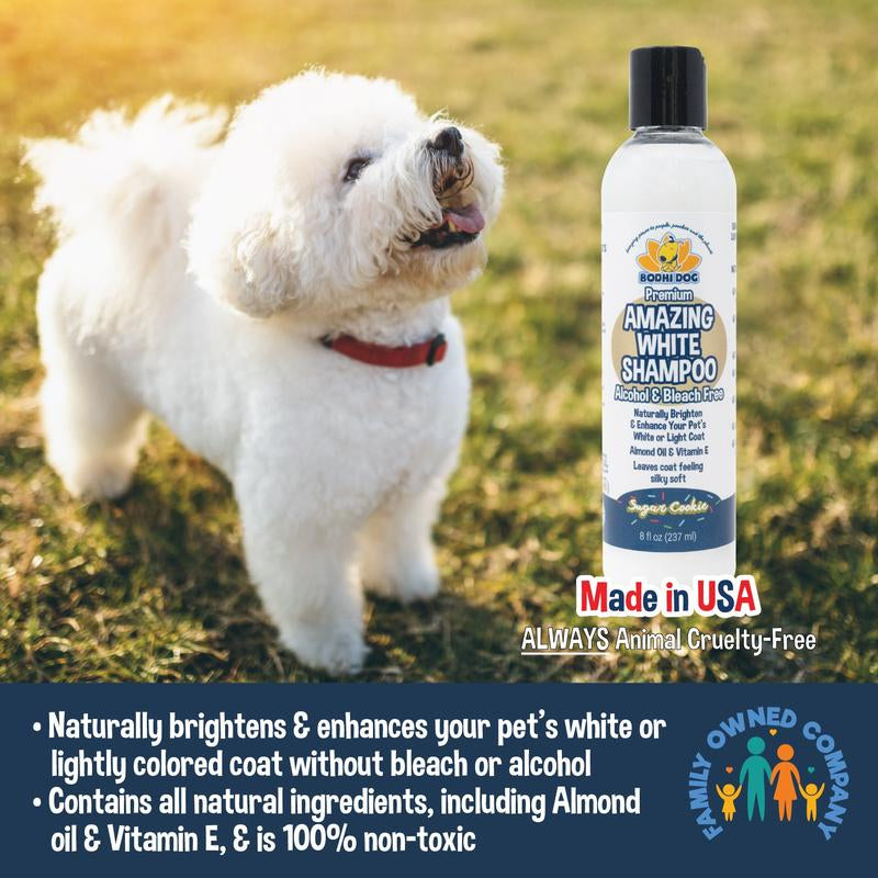 Bodhi Dog Amazing White Shampoo | Whitening Shampoo for Dogs | Alcohol & Bleach Free | Made in USA | Natural Ingredients | Professional Quality Pet Supplies Clean