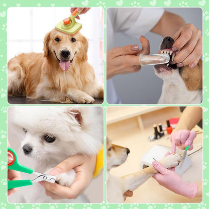 Pet Grooming Brush Set, 8 Counts/Set Pet Hair Removal Comb, Pets Hair Detangling Brush, Pet Hair Removal Tool, Dog & Cat Grooming Supplies, Dog Stuff, Dog Accessories
