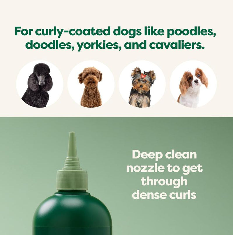 Earth Rated 3-In-1 Curly & Wavy Coated Dog & Puppy Shampoo, Conditioner & Deodorizer - 16 Oz - Formulated to Tackle Tangles & Restore Curls