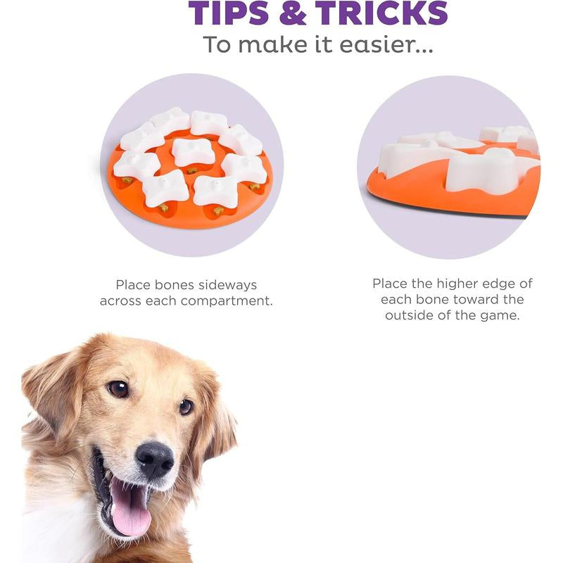 Nina Ottosson Dog Smart Dog Puzzle Interactive Treat Puzzle Dog Enrichment Dog Toy, Level 1 Beginner, Orange