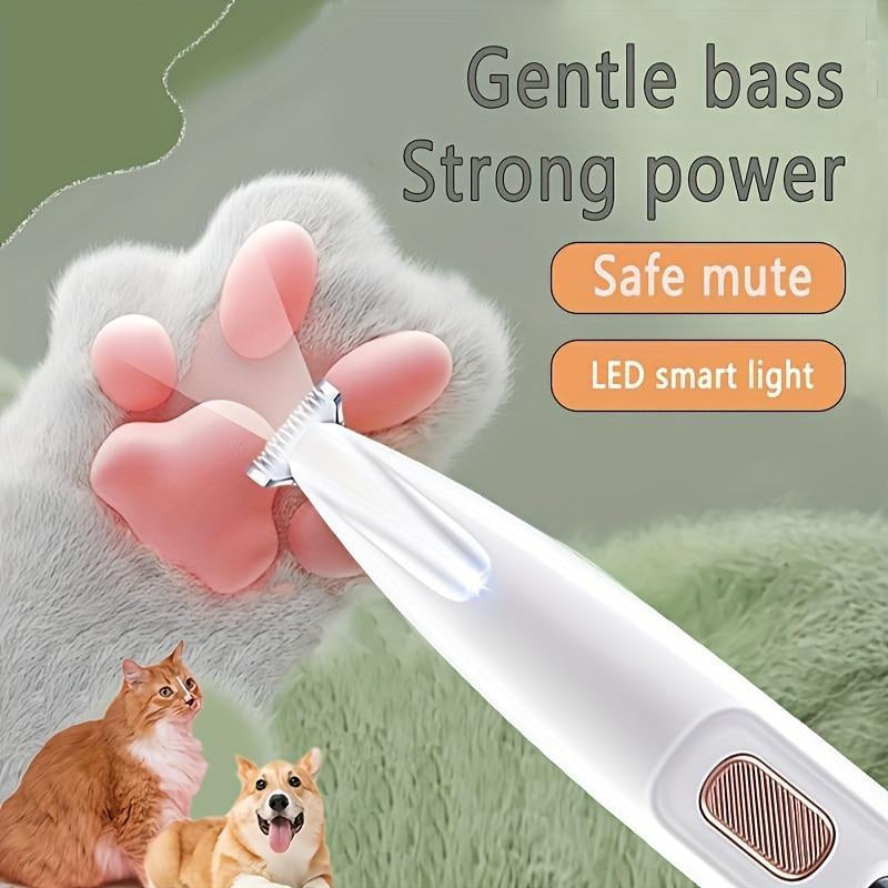 Rechargeable Pet Hair Trimmer Kit, 1 Count Pet Grooming Clipper with LED Light, High Quality Trimmer, Pet Multi-Part Clipper for Dogs & Cats, Pet Grooming Tool, Pet Care, Hair Trimmer Set