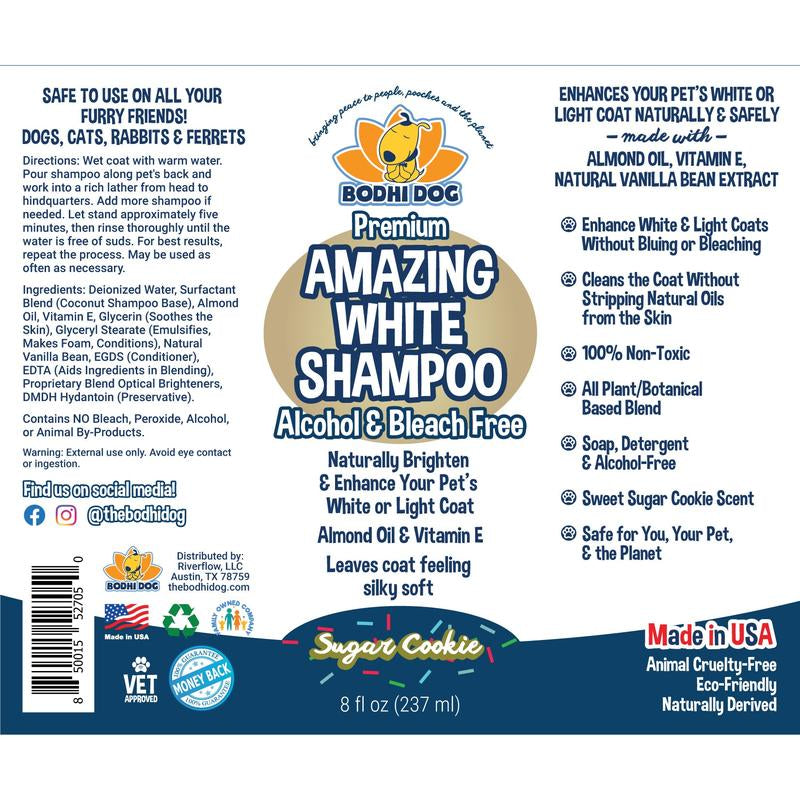 Bodhi Dog Amazing White Shampoo | Whitening Shampoo for Dogs | Alcohol & Bleach Free | Made in USA | Natural Ingredients | Professional Quality Pet Supplies Clean