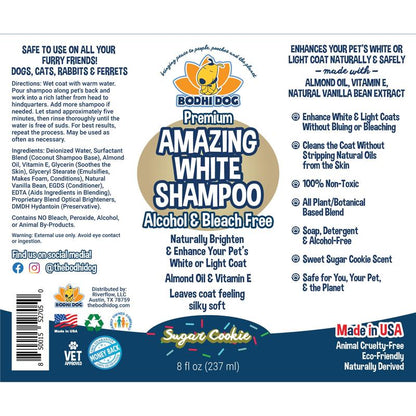 Bodhi Dog Amazing White Shampoo | Whitening Shampoo for Dogs | Alcohol & Bleach Free | Made in USA | Natural Ingredients | Professional Quality Pet Supplies Clean