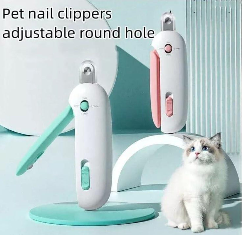 2025 New Cat Nail Clipper, Portable Cat Claw Cutter for Kitten, Adjustable Cat Nail Trimmer with Clipping Debris Storage, Hidden Nail File, round Hole Blade, Ideal for Injury-Free Grooming Tool for Small Pets